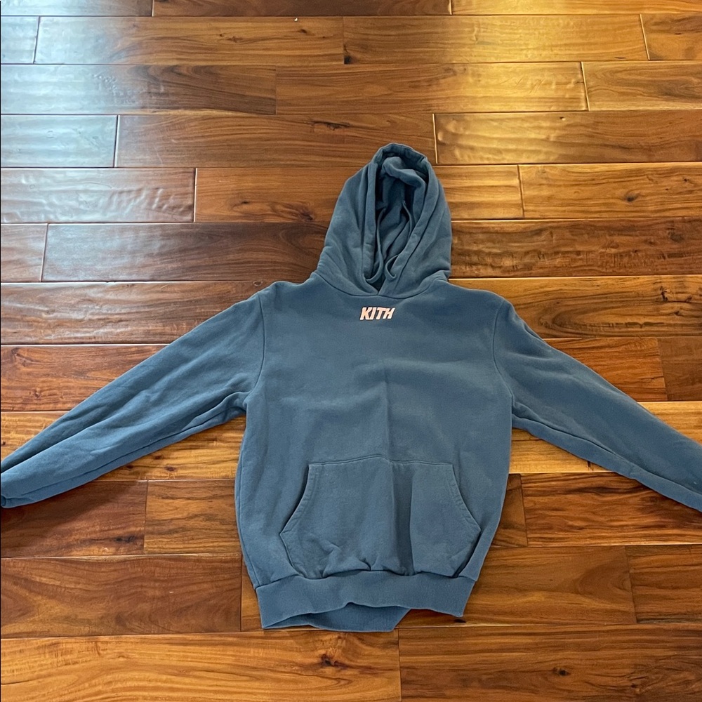 Kith Slate Blue Hoodie with Logo